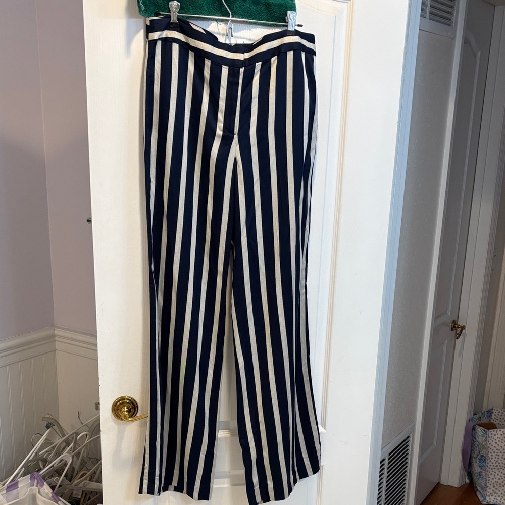 NWT Striped Navy and White Pants